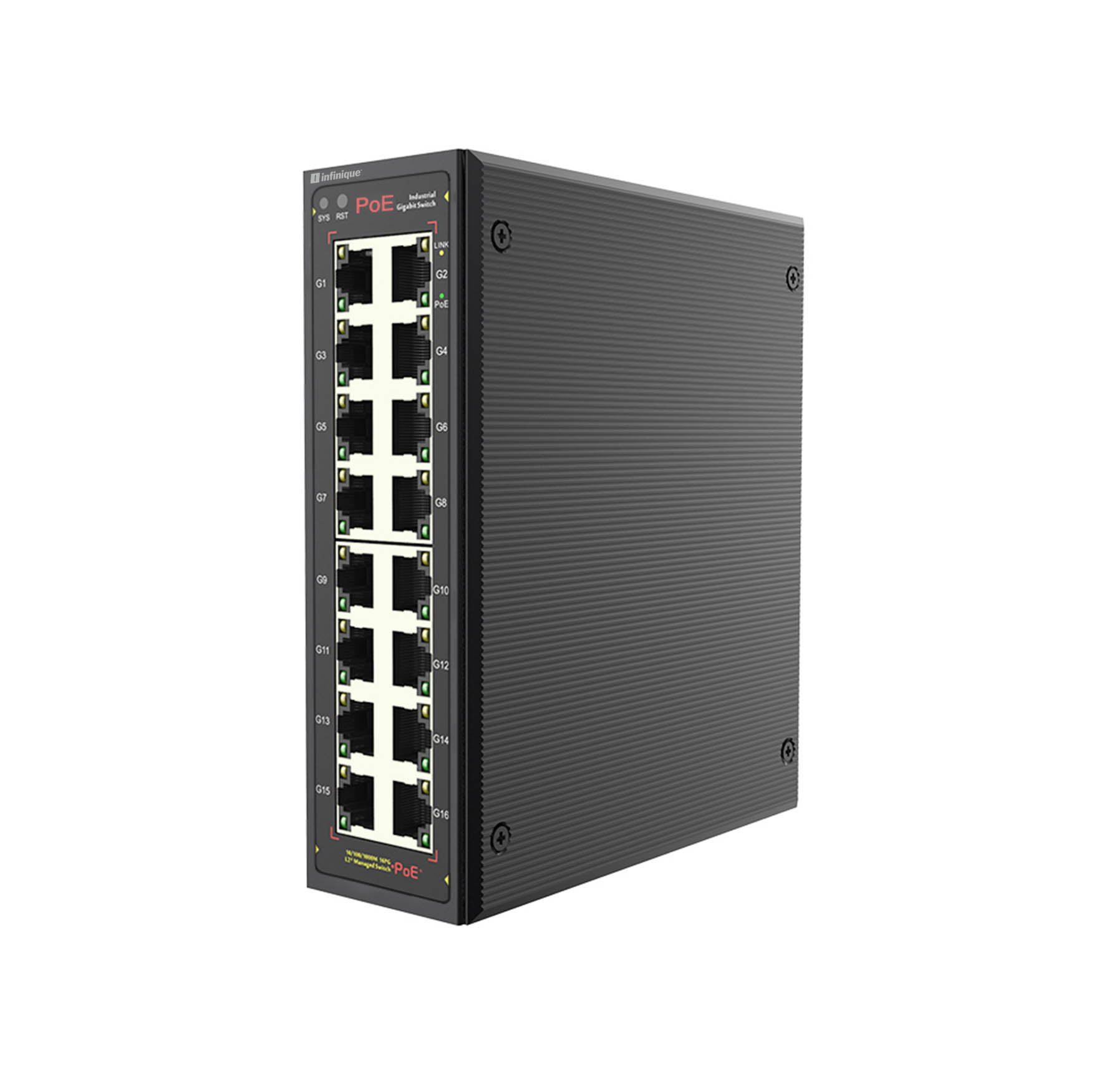 Infinique Industrial Managed Switch 16 Ethernet Ports