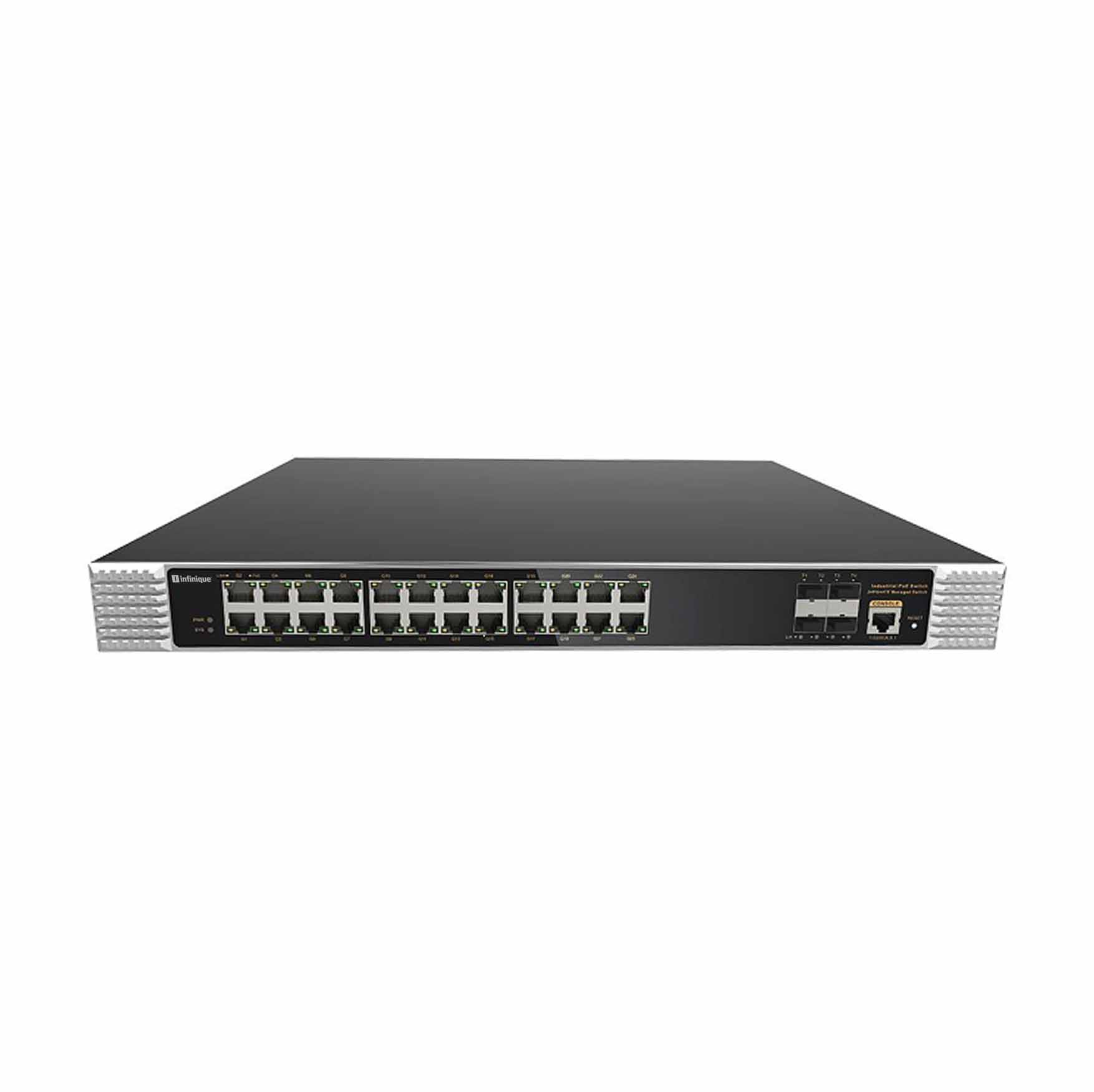 Infinique Industrial Managed Switch 28 Ports PoE+ 
